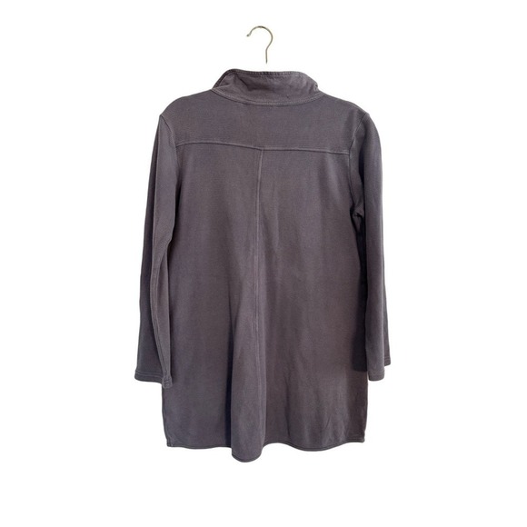 Soft Surroundings Collared Long Sleeve Tunic Size Small Gray - Picture 5 of 5